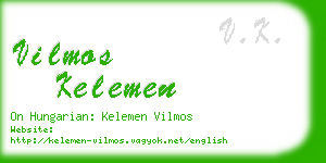 vilmos kelemen business card